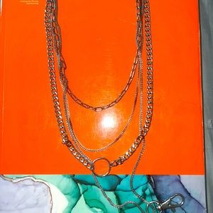 Silver Necklace 4 in 1 set